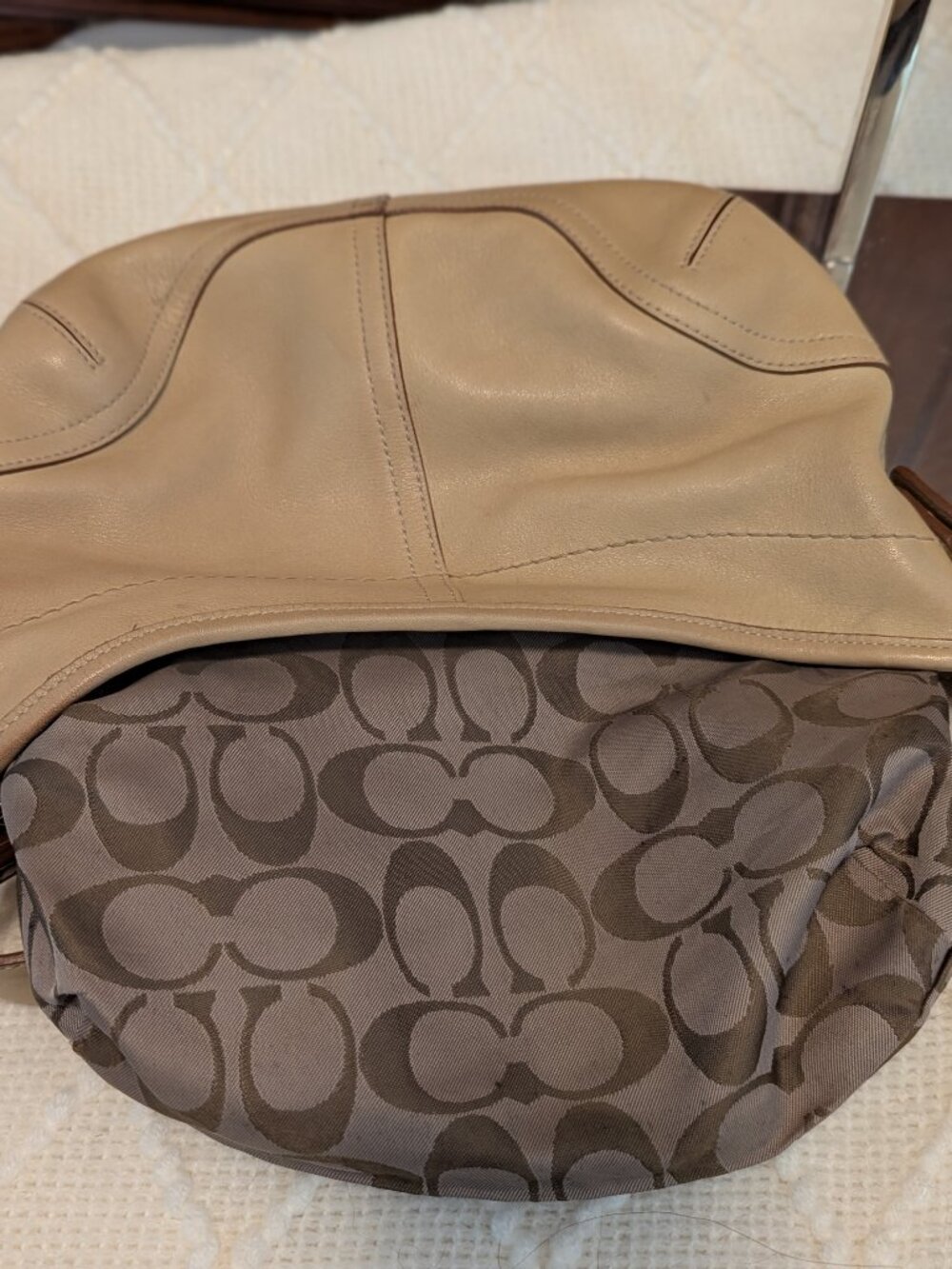 Coach 9541 Small SoHo Y2K Light Tan Leather Hobo Shoulder Bag -9541 90s - Picture 14 of 14